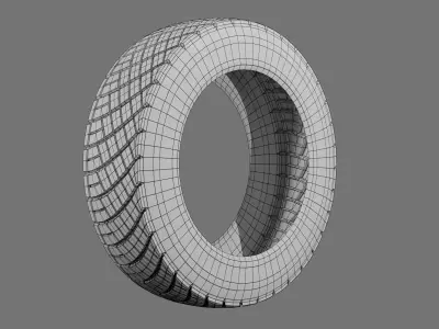 Generic low poly tyre Low-poly 3D model