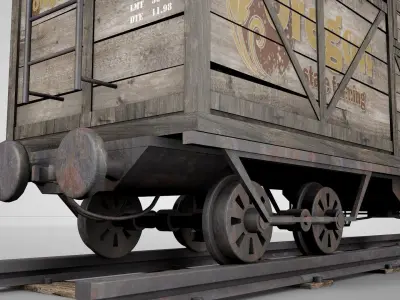 Wild West Farming Wagon 3D model