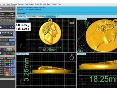 Ceaser jewel pendant 3d  3D model