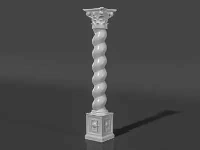 Antique Roman Column 3D model Free 3D model