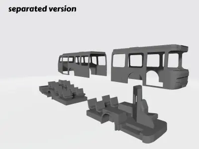 city bus miniature 3D print model