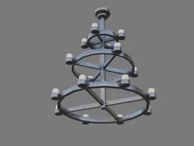 Chandelier Low-poly 3D model