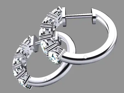 New model diamond earring 3D print model