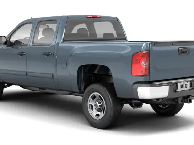 GENERIC CREW CAB PICKUP TRUCK 17 3D model