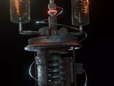 space drill Free low-poly 3D model