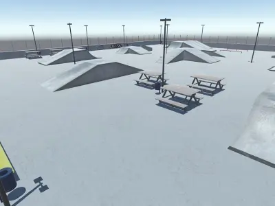 Skate Park Package Low-poly 3D model