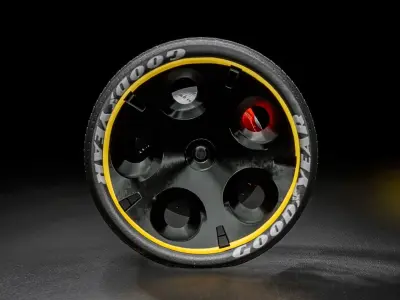 Wheel games Low-poly 3D model