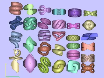 30 Womens Rings Collection Rhino5 STL OBJ 3D print model