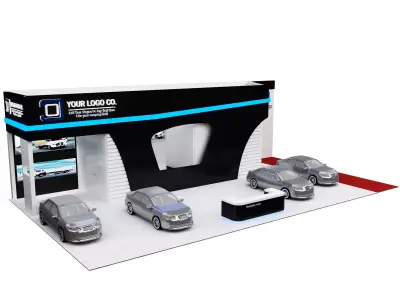 Booth Exhibition Stand a106 3D model