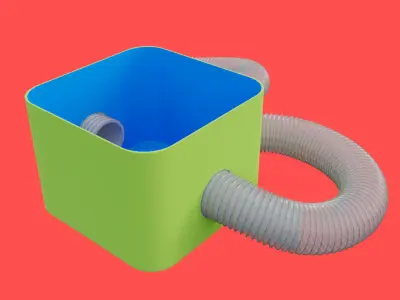 Hamster Plastic Tunnel Box Low-poly 3D model