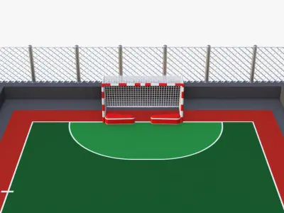 Outdoor Soccer Mini Cage Arena 3D model