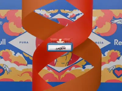 Red Bull F1 Car Display Stand  Decor 3D model