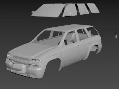 Chevrolet TrailBlaizer 2007 Body For Print 3D print model
