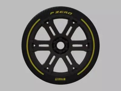 Miniature Enkei Commander Rim and Tire - 3D Print - No Textures 3D print model