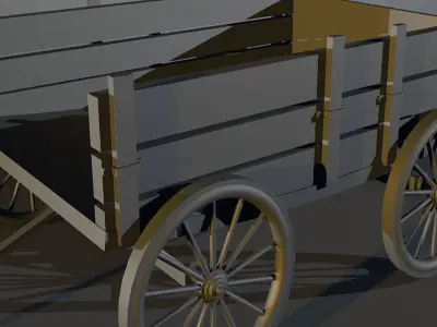 cart wood 3D model