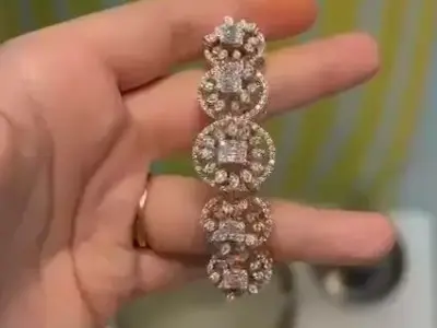 vintage Diamond bracelet for women 3D print model
