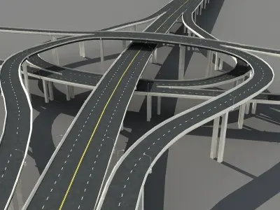 Highway Viaduct 3D model