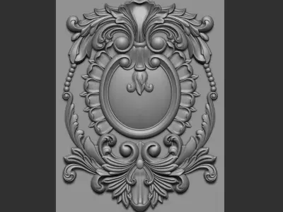 carved panel 3D model