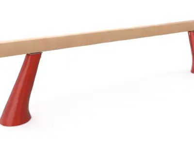 Olympic Balance Beam Low-poly 3D model