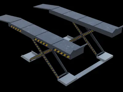 Scissor Car Lift Low-poly 3D model