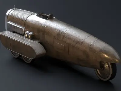 Vintage Race Car 3D model