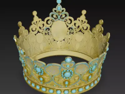 Queen Golden Crown 3D model