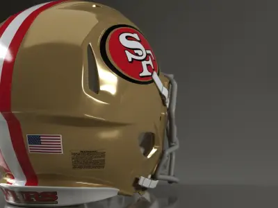 Football Helmet NFL pro 49ers 3D model