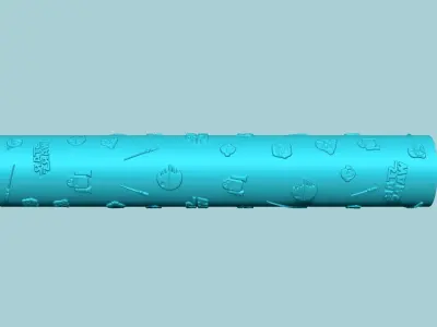 Texture Roll 61 Star Wars Positive - Fondant Decoration Maker 3D print model