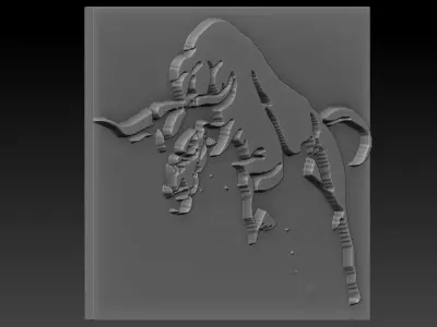 Bison plate with holes 3D print model