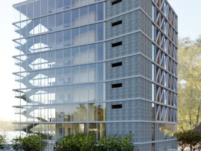 Revit 2 Stars Hotel 2018 3D model