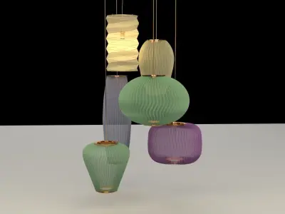 Chinese paper lantern  3D model