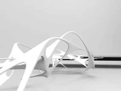 Orginic Bridge Low-poly 3D model