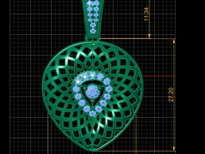 LUXURY FILIGREE PENDANT3D PRINTABLE MODEL  3D print model