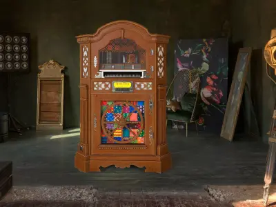 Vintage Wurlitzer 780 Jukebox  Low-poly 3D model