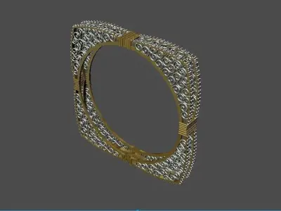 Bengals ornate gold frame 3D model