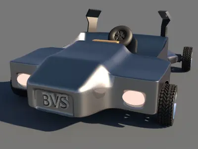 Car For Video Games Four Low-poly 3D model