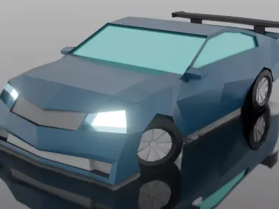 Low Poly Car Model racing game Low-poly 3D model