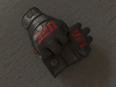 MMA Gloves Low-poly 3D model