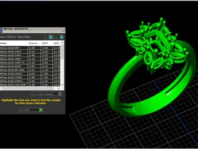Royal Emerald Solitaire with marquise  3D print model