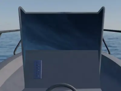 Center Console Fishing boat Featuring a rugged deep-V hull 3D model