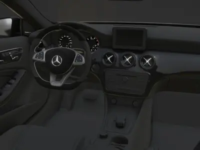 Mercedes A200 Low-poly 3D model