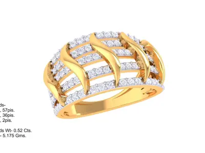 Shimmering Vows Diamond Wedding Bands for Your Perfect Union 3D print model