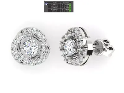 Women Diamond Earrings 3D print model 93