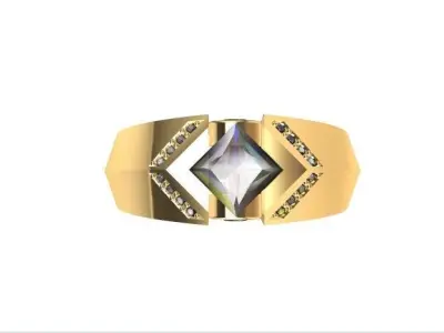 engagement ring 3D print model 14