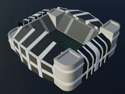 Football Stadium - Besiktas Low-poly 3D model