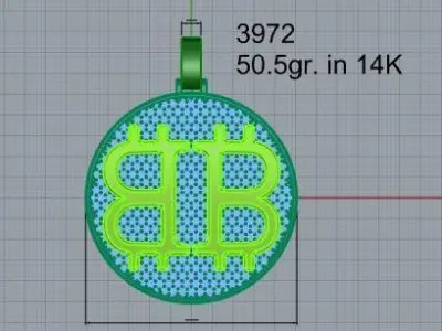 Circle Letter Pendant 3972 3D print model