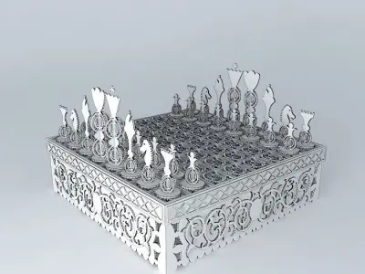 Chess Set Free 3D model