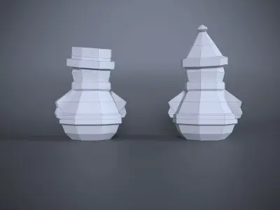 Low Poly  Snowman Model Origami 3D print model 3D print model 3D print model