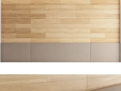 Decorative wall panel set 12 3D model