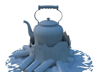 RG Camp Tea Low-poly 3D model